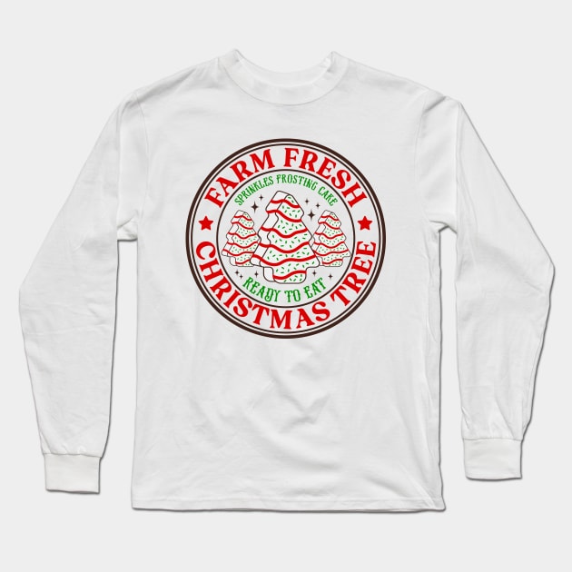 Farm Fresh Christmas Tree, Retro Christmas, Christmas T-Shirt Long Sleeve T-Shirt by Hobbybox